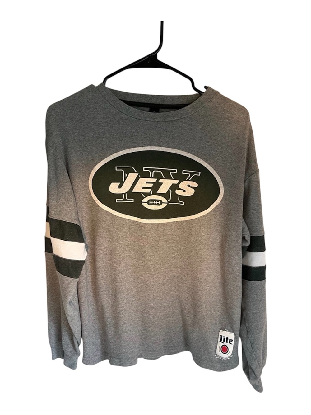 New York Jets Miller Light NFL Vintage Crewneck Sweatshirt Size Adult Medium